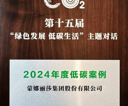 行業(yè)唯一！蒙娜麗莎入選中新社2024年度低碳案例